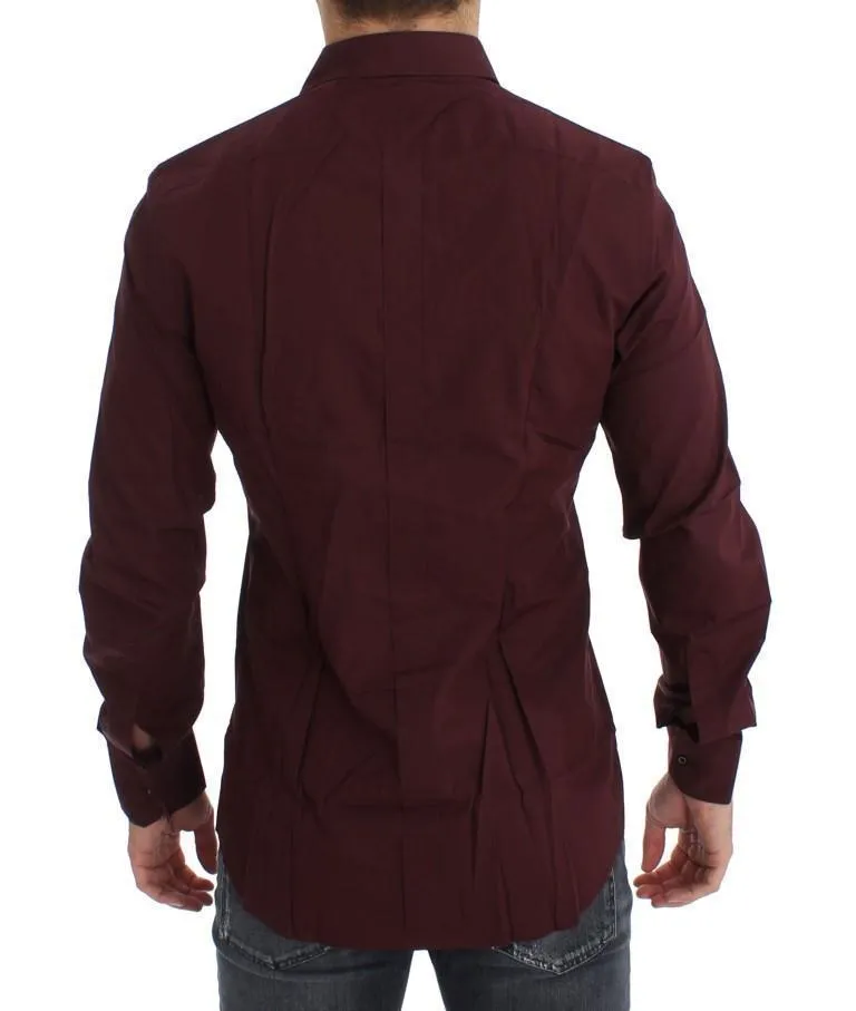 Bordeaux GOLD Slim Fit Formal Dress Shirt