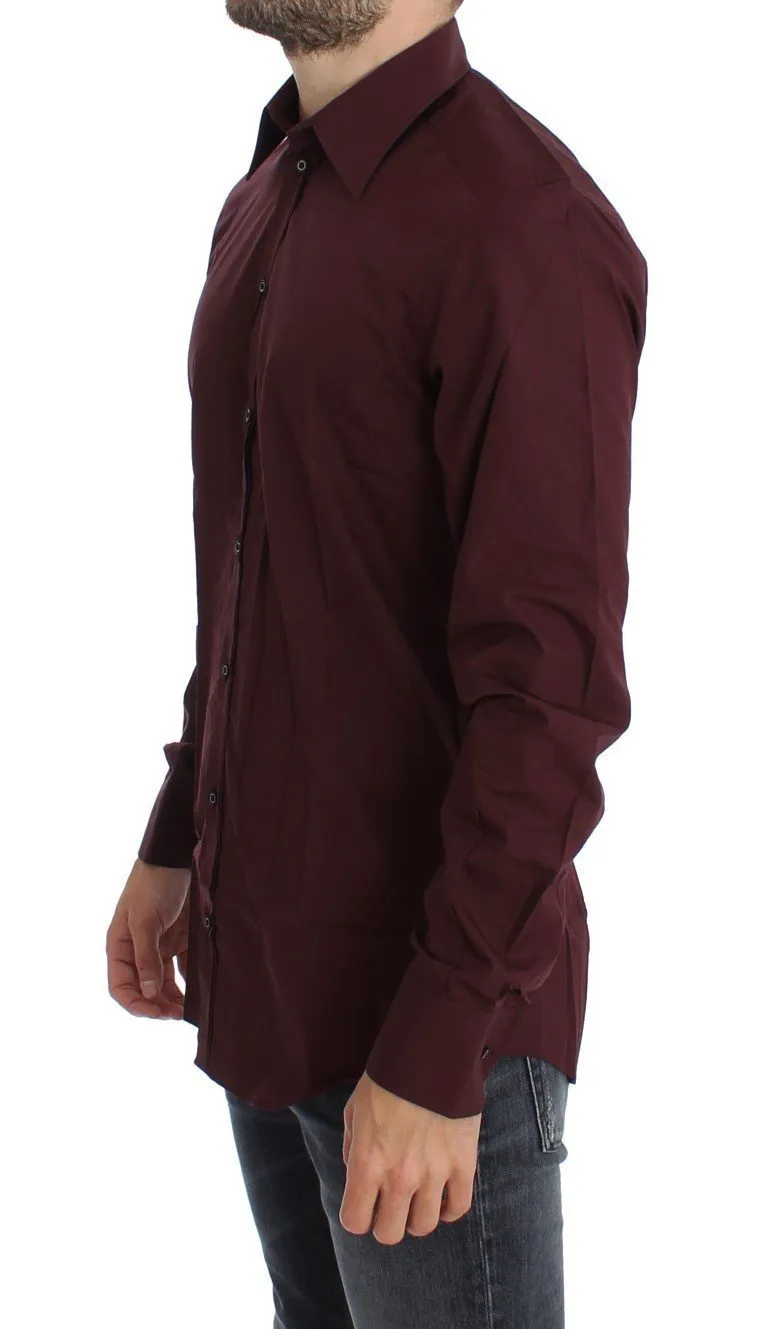 Bordeaux GOLD Slim Fit Formal Dress Shirt