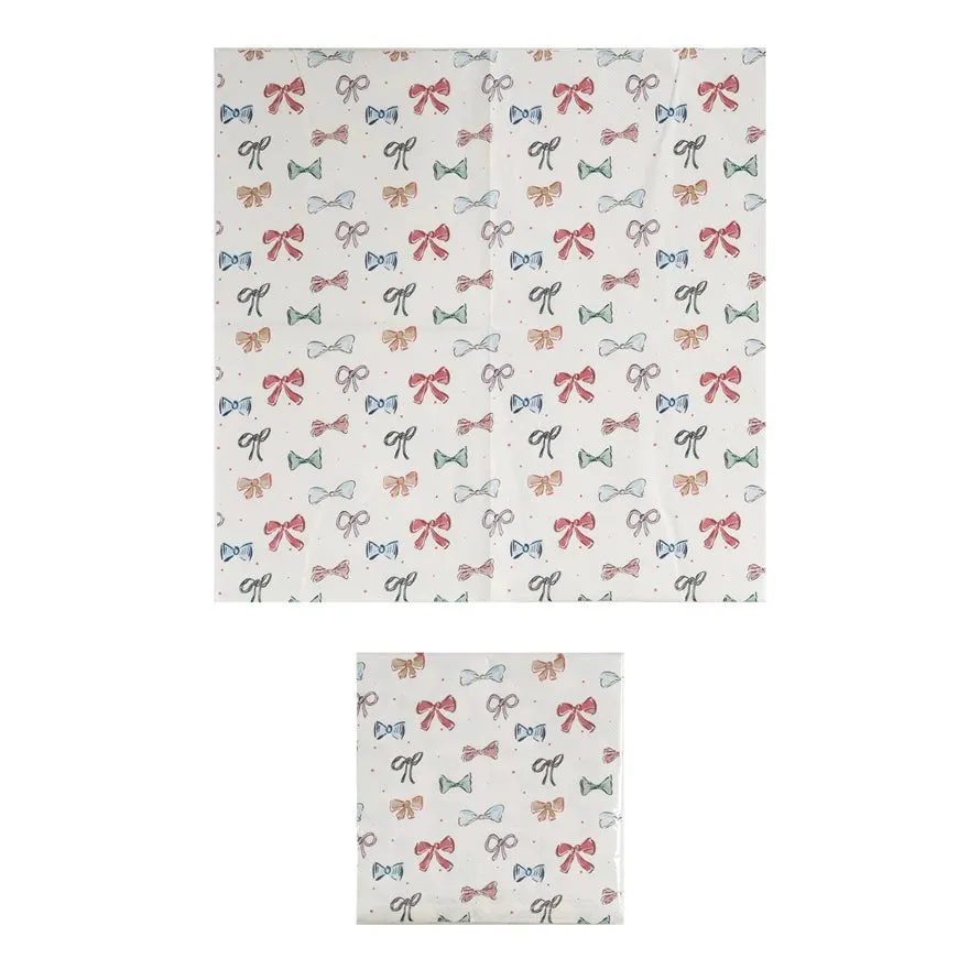 BOW PATTERN NAPKIN 50PK