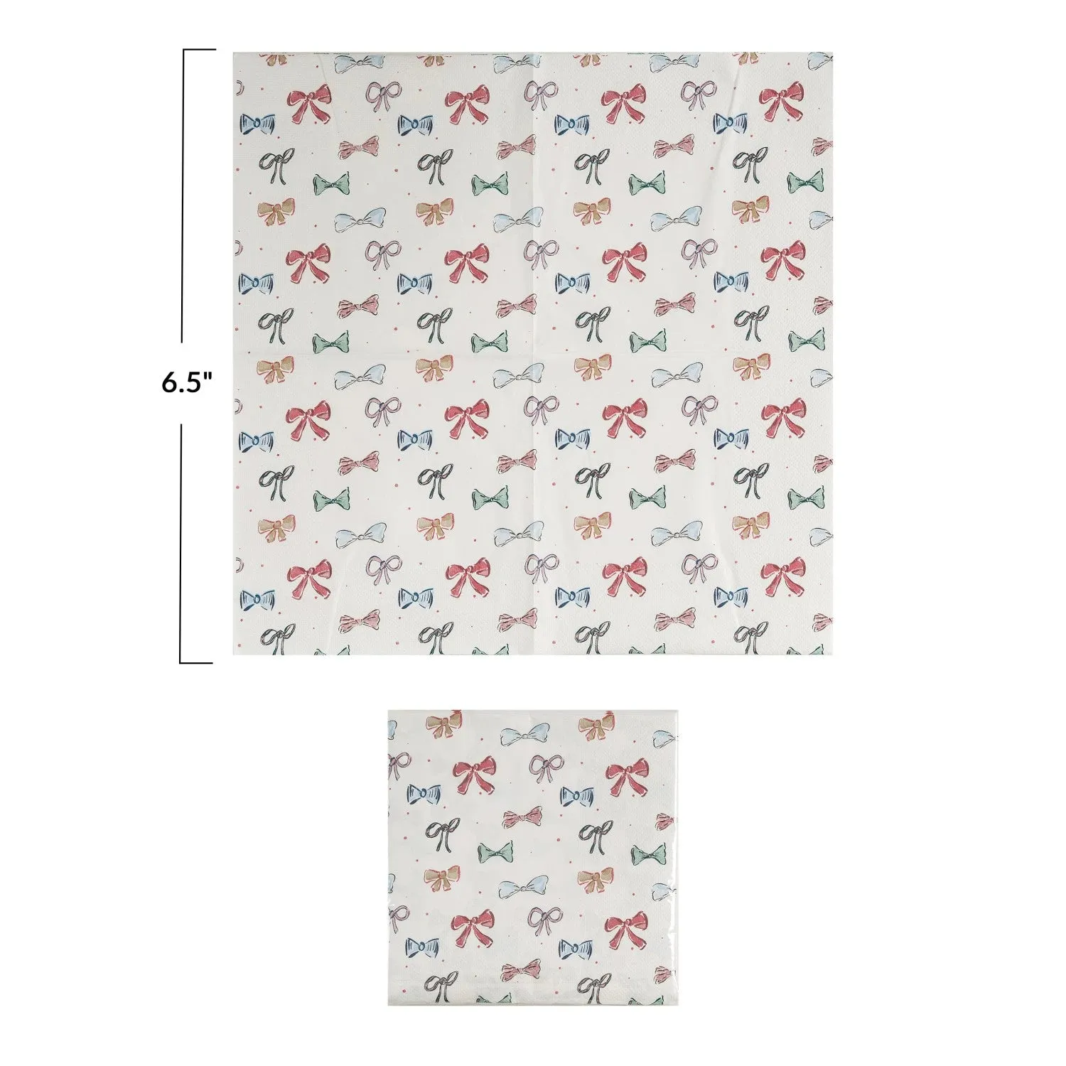 BOW PATTERN NAPKIN 50PK