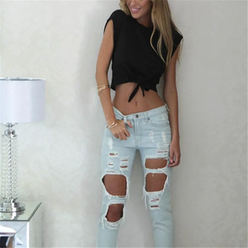 Bow Tie Crop T-Shirt