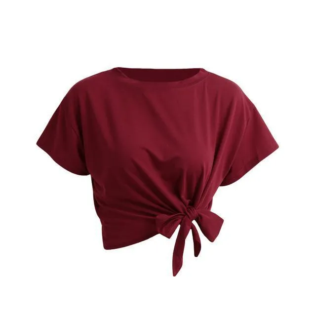 Bow Tie Crop T-Shirt