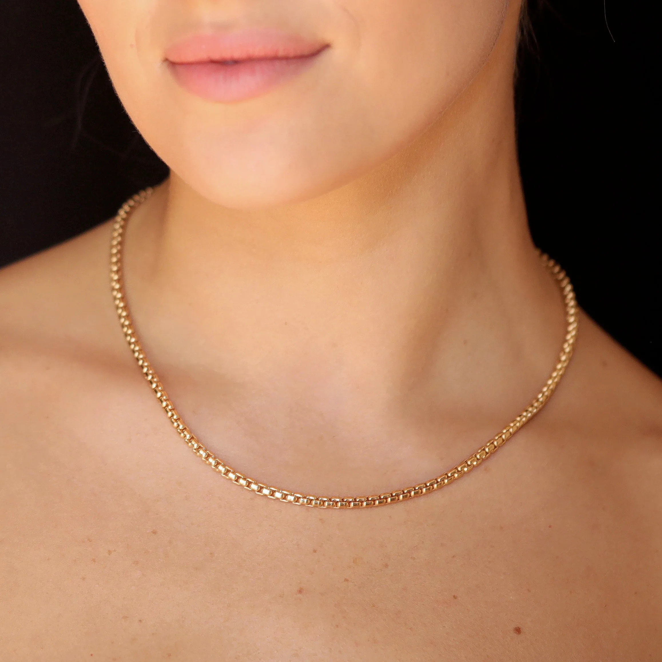 Box Chain Choker - 14K Gold Filled