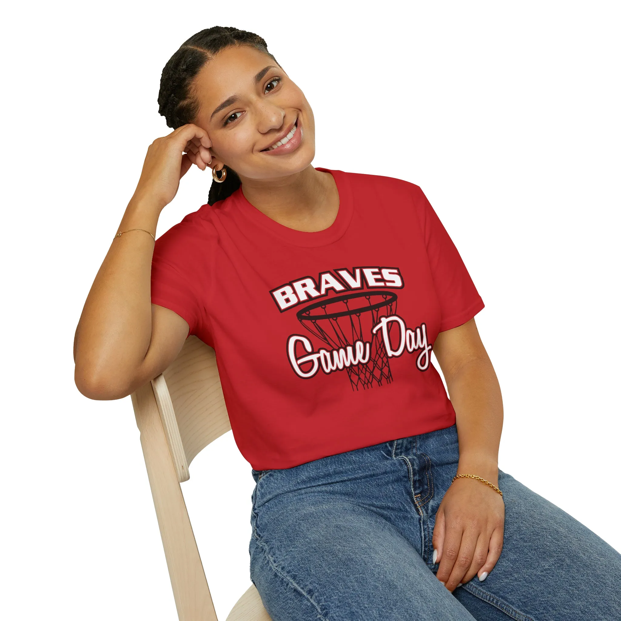 Braves Basketball Game Day Unisex Softstyle T-Shirt