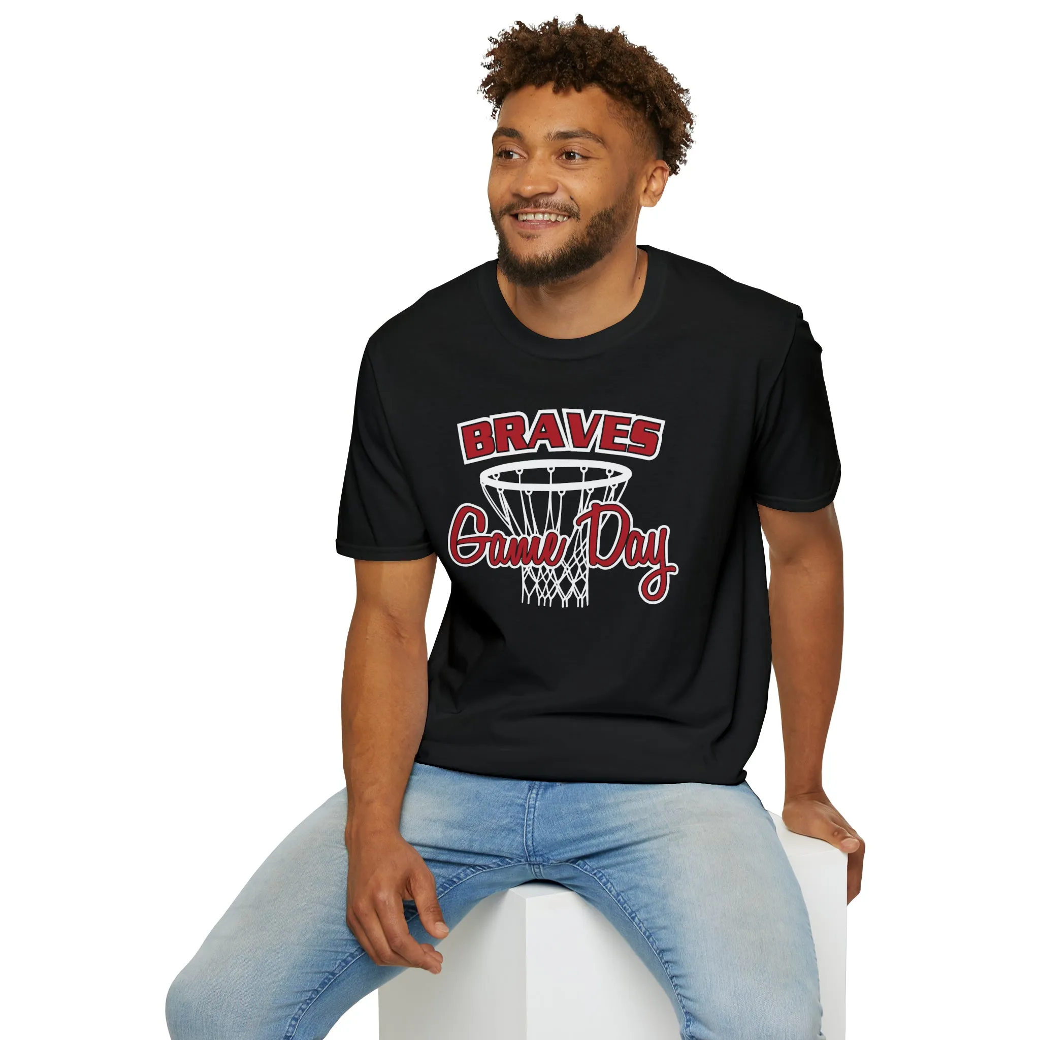 Braves Basketball Game Day Unisex Softstyle T-Shirt