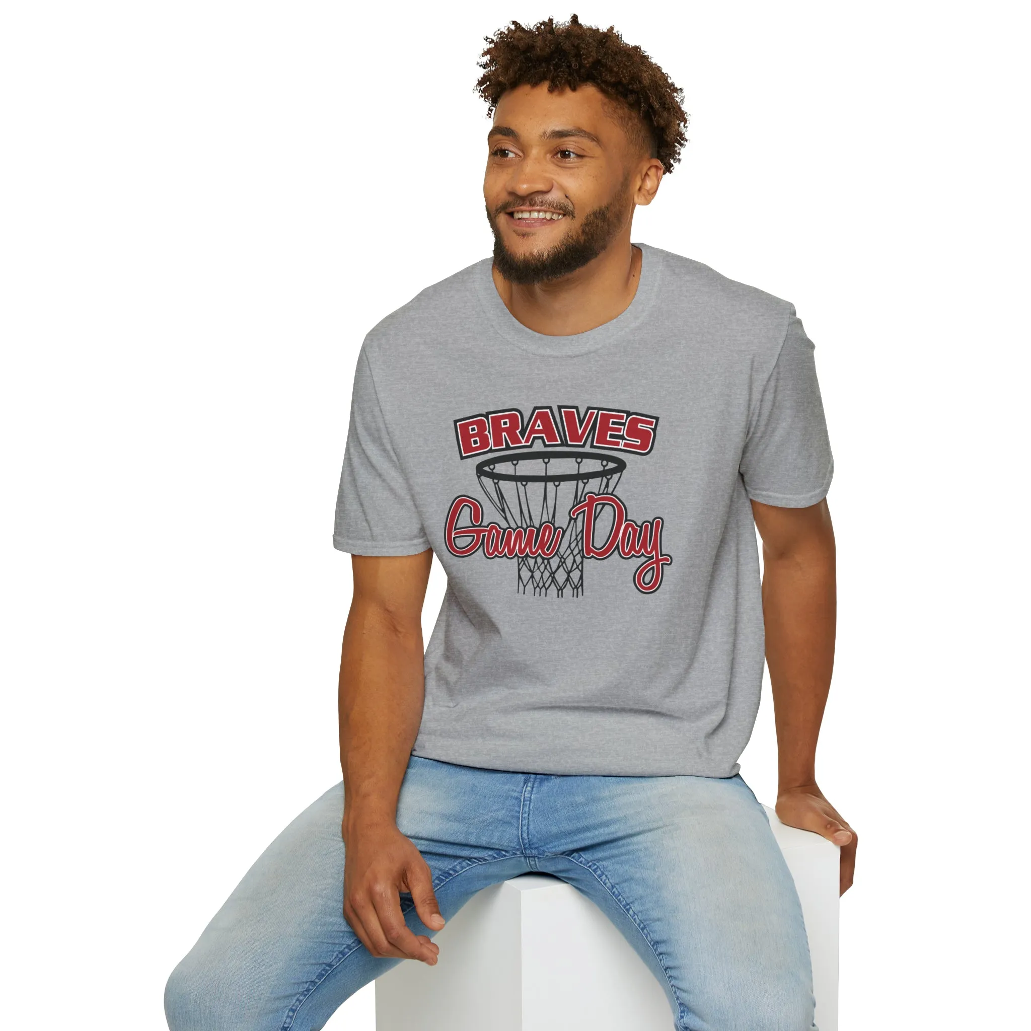 Braves Basketball Game Day Unisex Softstyle T-Shirt