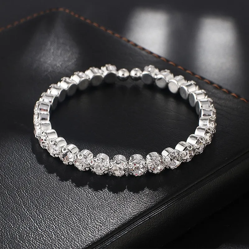Bridal Crystal Rhinestone Choker Necklace Women