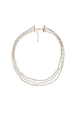 Bridal Three Strand Petite Swarovski Crystal Necklace