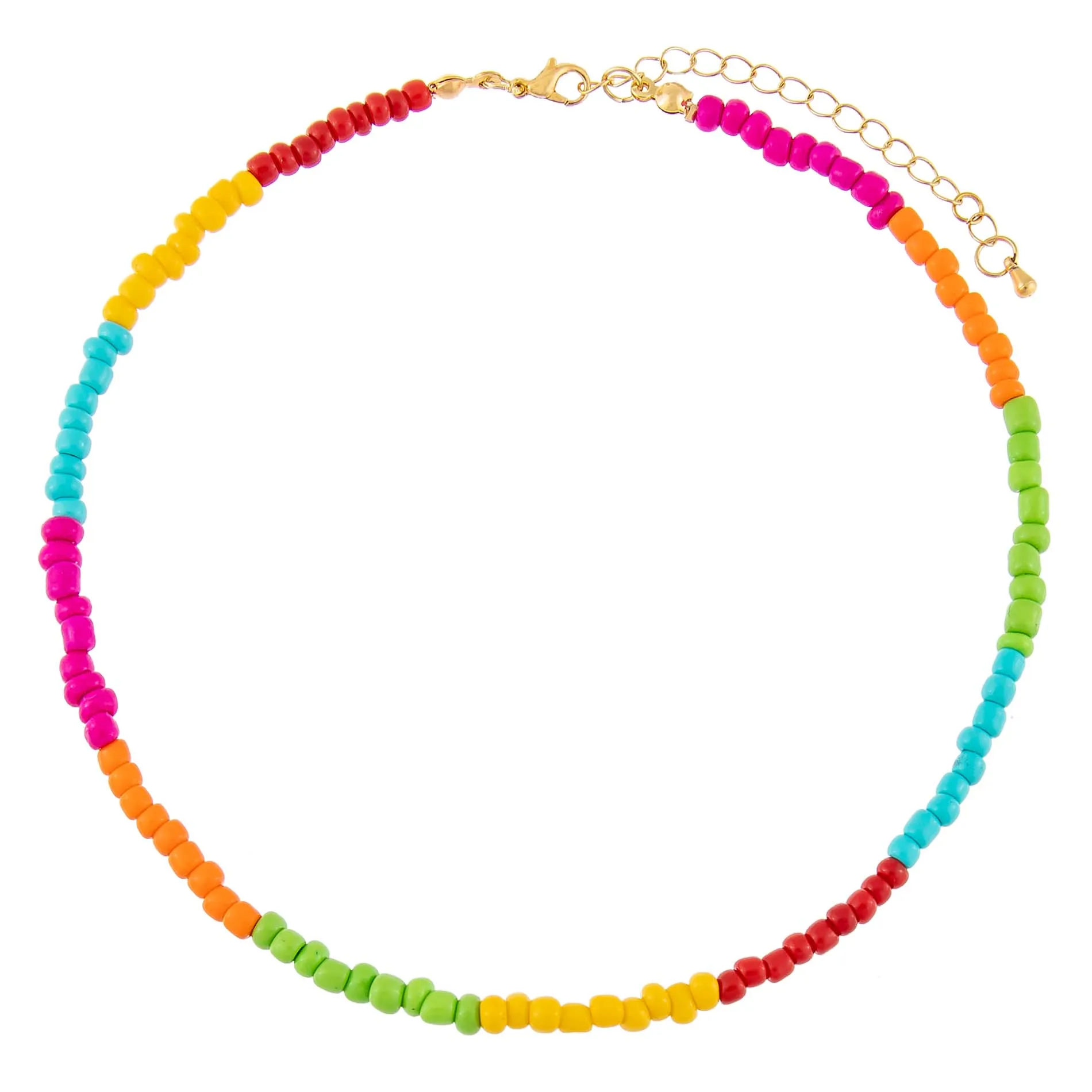 Bright Multi Color Bead Necklace