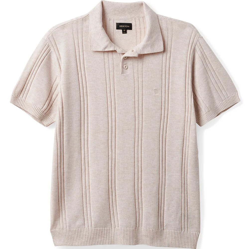 Brixton Weekend R Merino Wool Short Sleeve Polo Whitecap