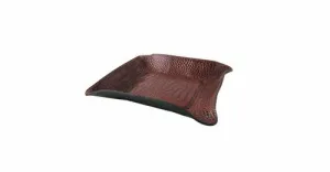 Brizard and Co. The "Valet" Leather Tray -Croco Pattern Tobacco
