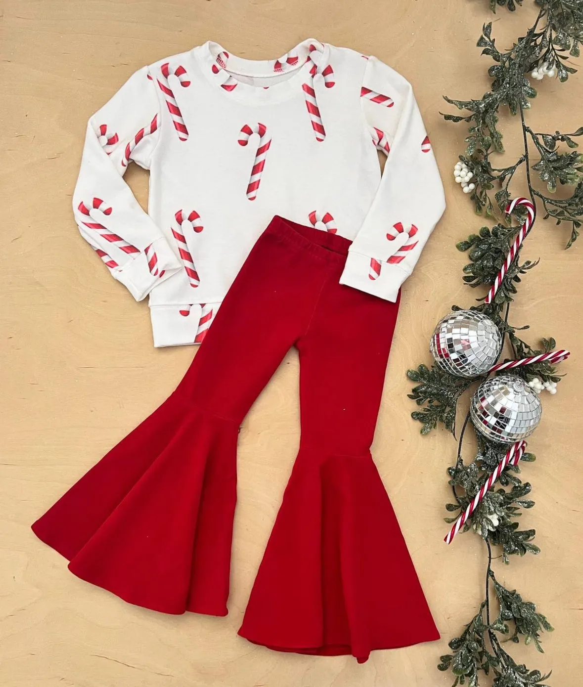 Brokedown Clothing Kid's Candy Cane Sweatshirt