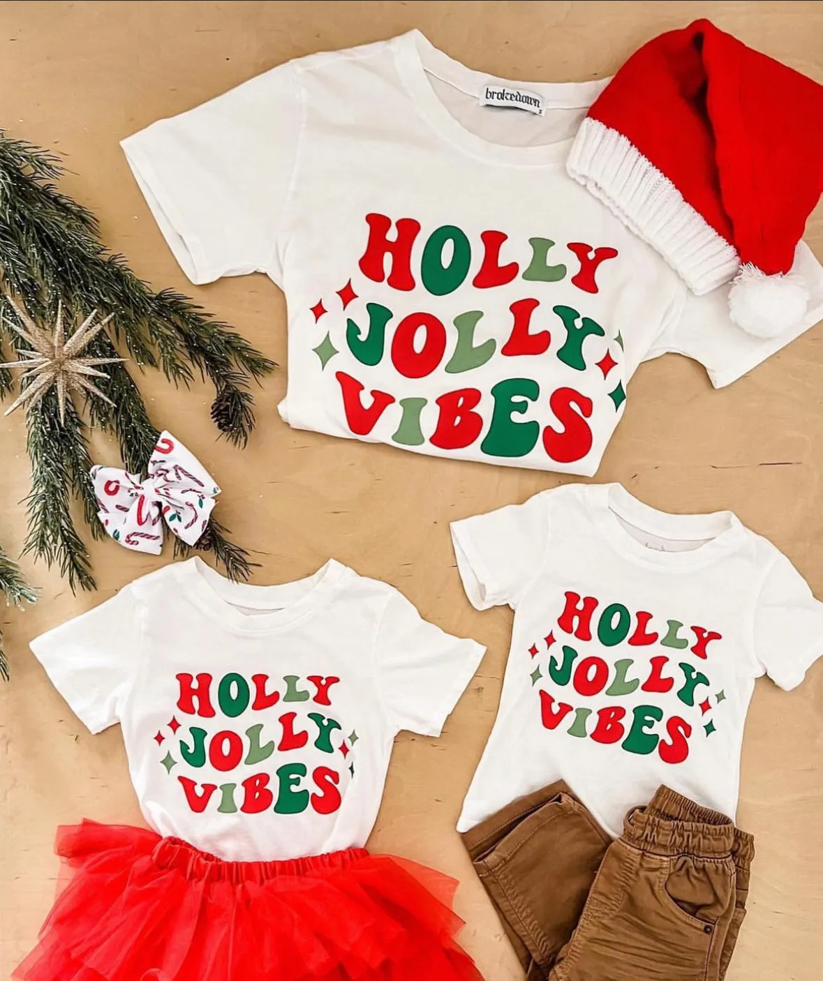 Brokedown Clothing Women's Holly Jolly Vibes Tee