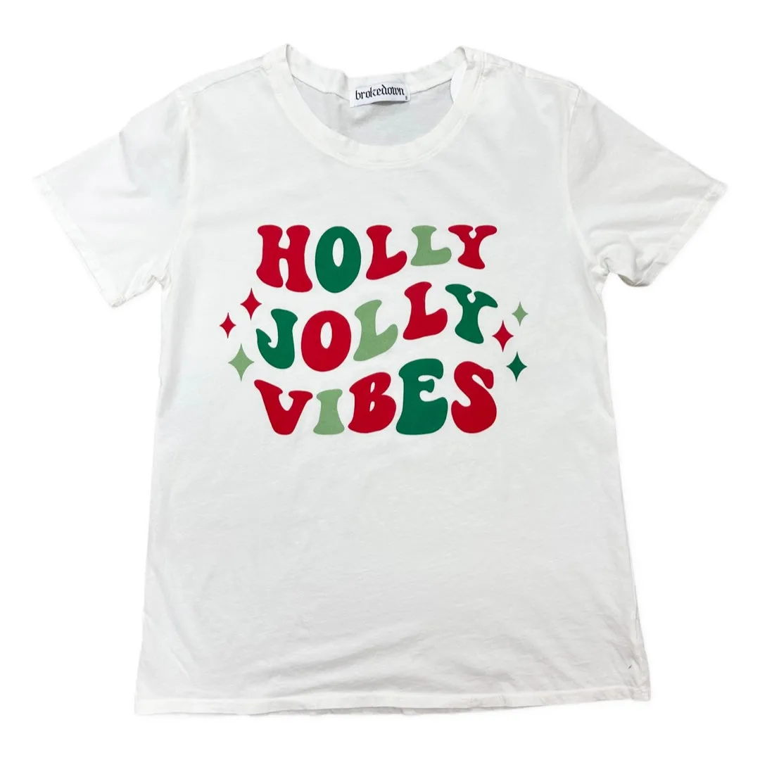 Brokedown Clothing Women's Holly Jolly Vibes Tee