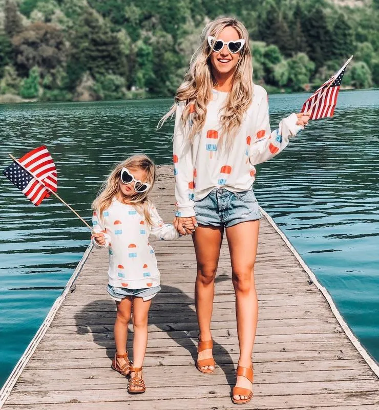 Brokedown Clothing Women's Patriotic Popsicle Sweatshirt