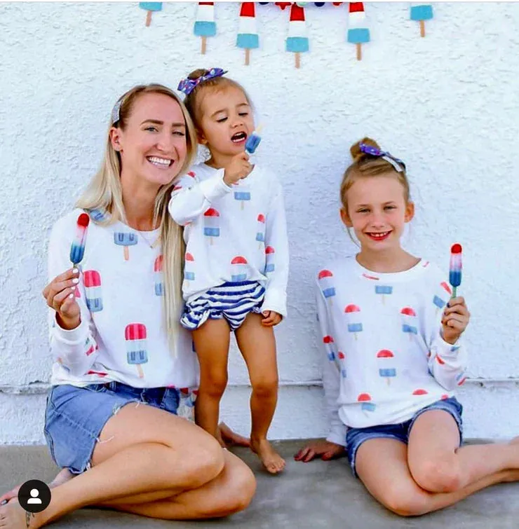 Brokedown Clothing Women's Patriotic Popsicle Sweatshirt