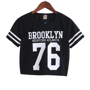 'BROOKLYN 76' Crop T-Shirt
