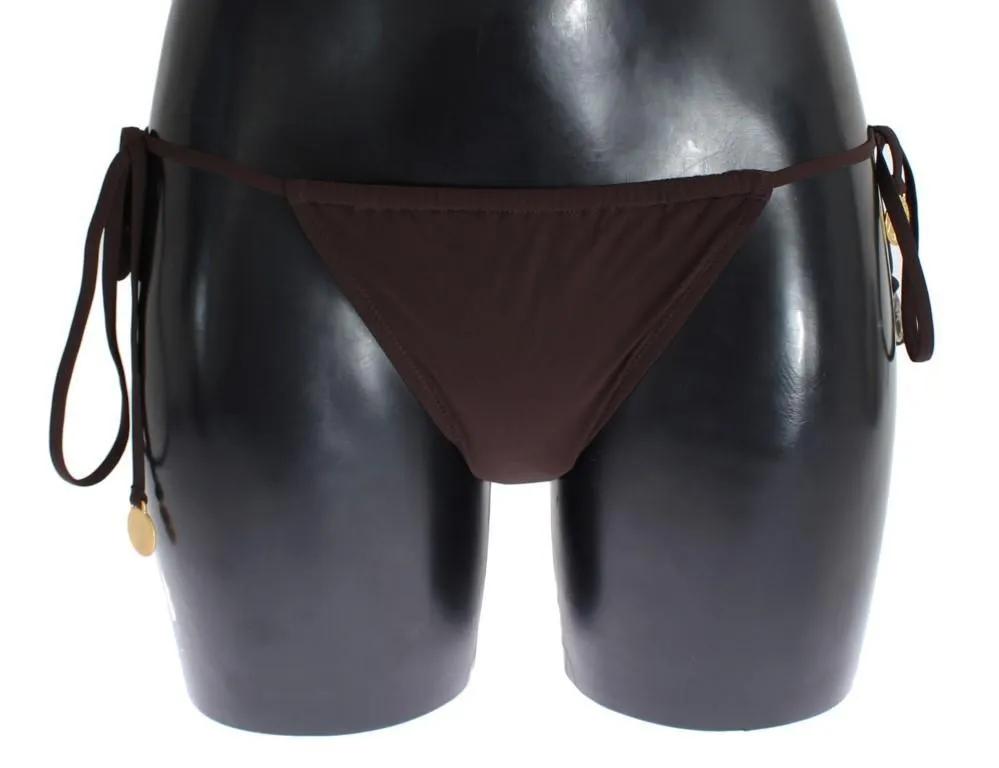 Brown Coin Bikini Bottom Swimwear Beachwear