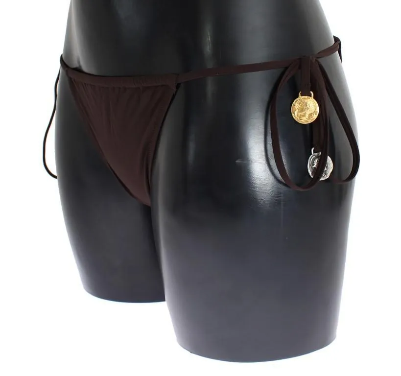 Brown Coin Bikini Bottom Swimwear Beachwear