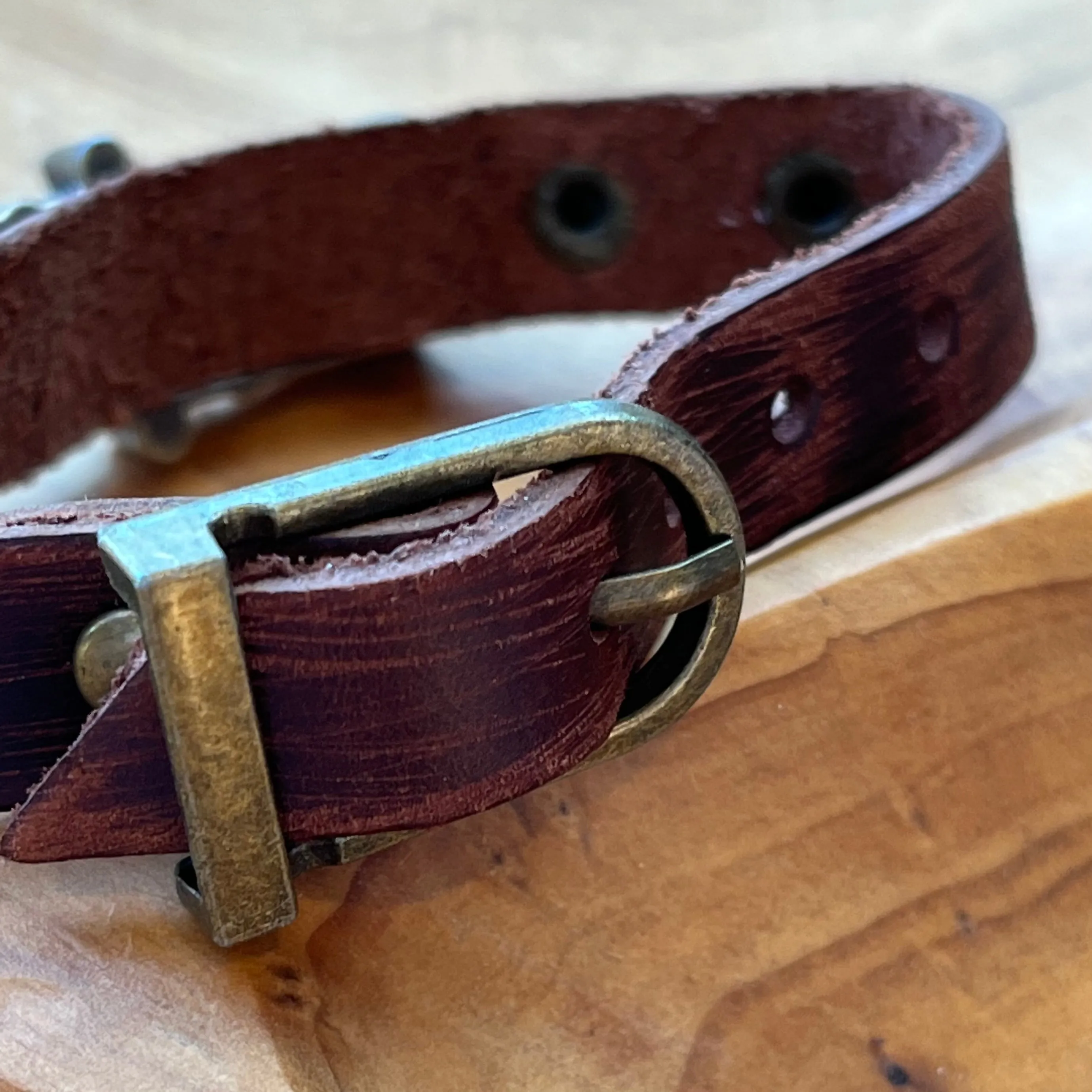 Brown Leather Anchor Essential Oil Bracelet - Unisex