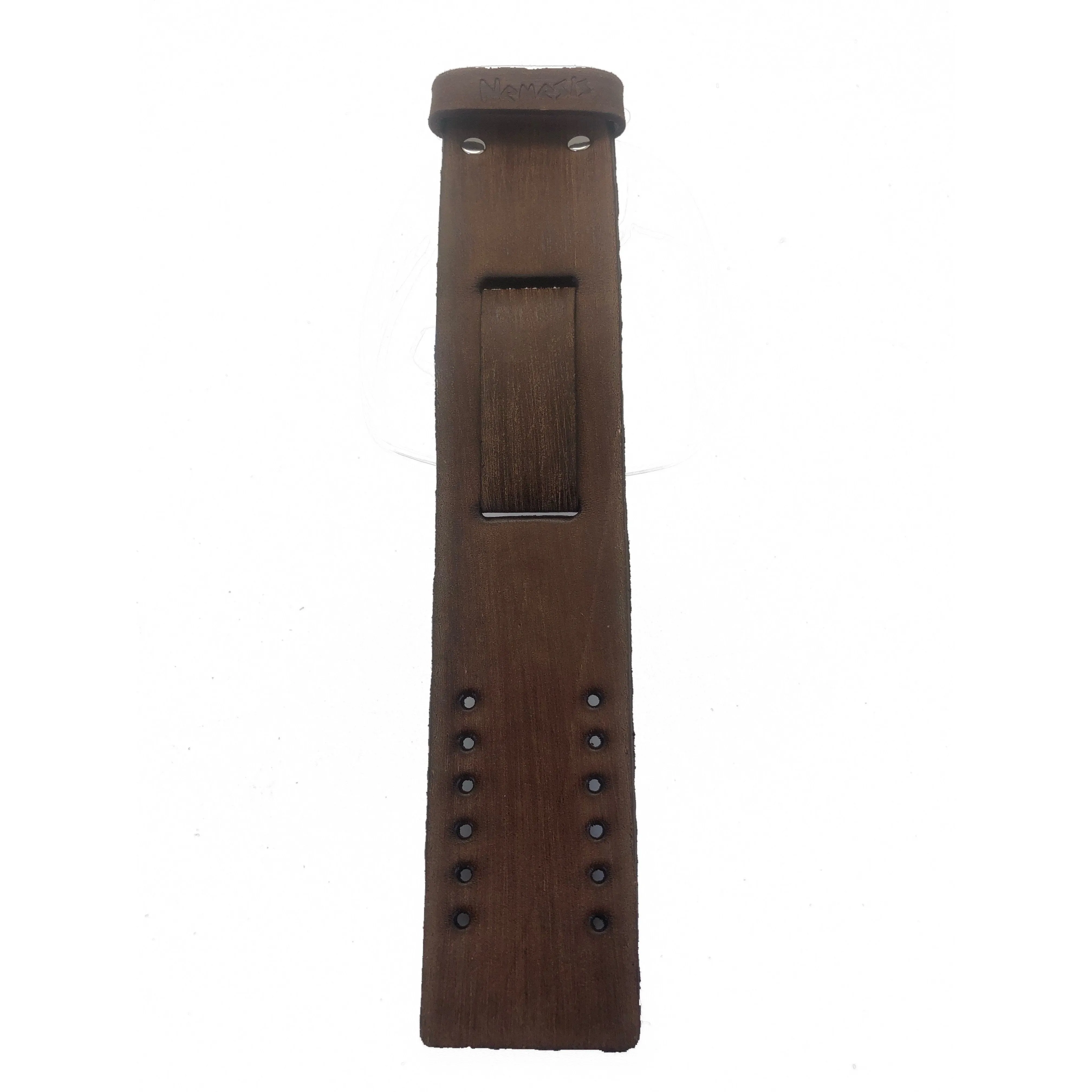Brown Leather Wide Cuff