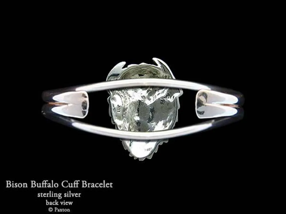 Buffalo Bison Cuff Bracelet Sterling Silver