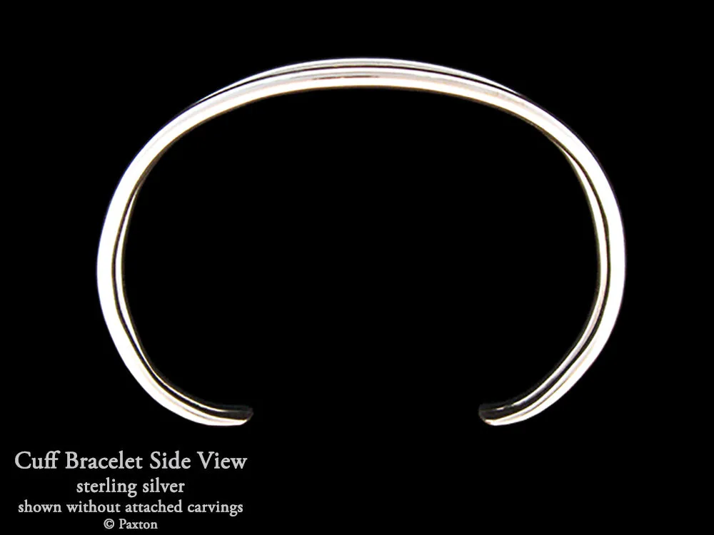 Buffalo Bison Cuff Bracelet Sterling Silver