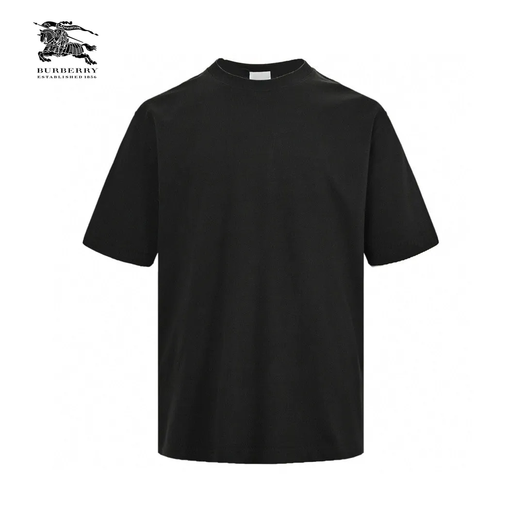 Burberry Black T-Shirt with Side Logo