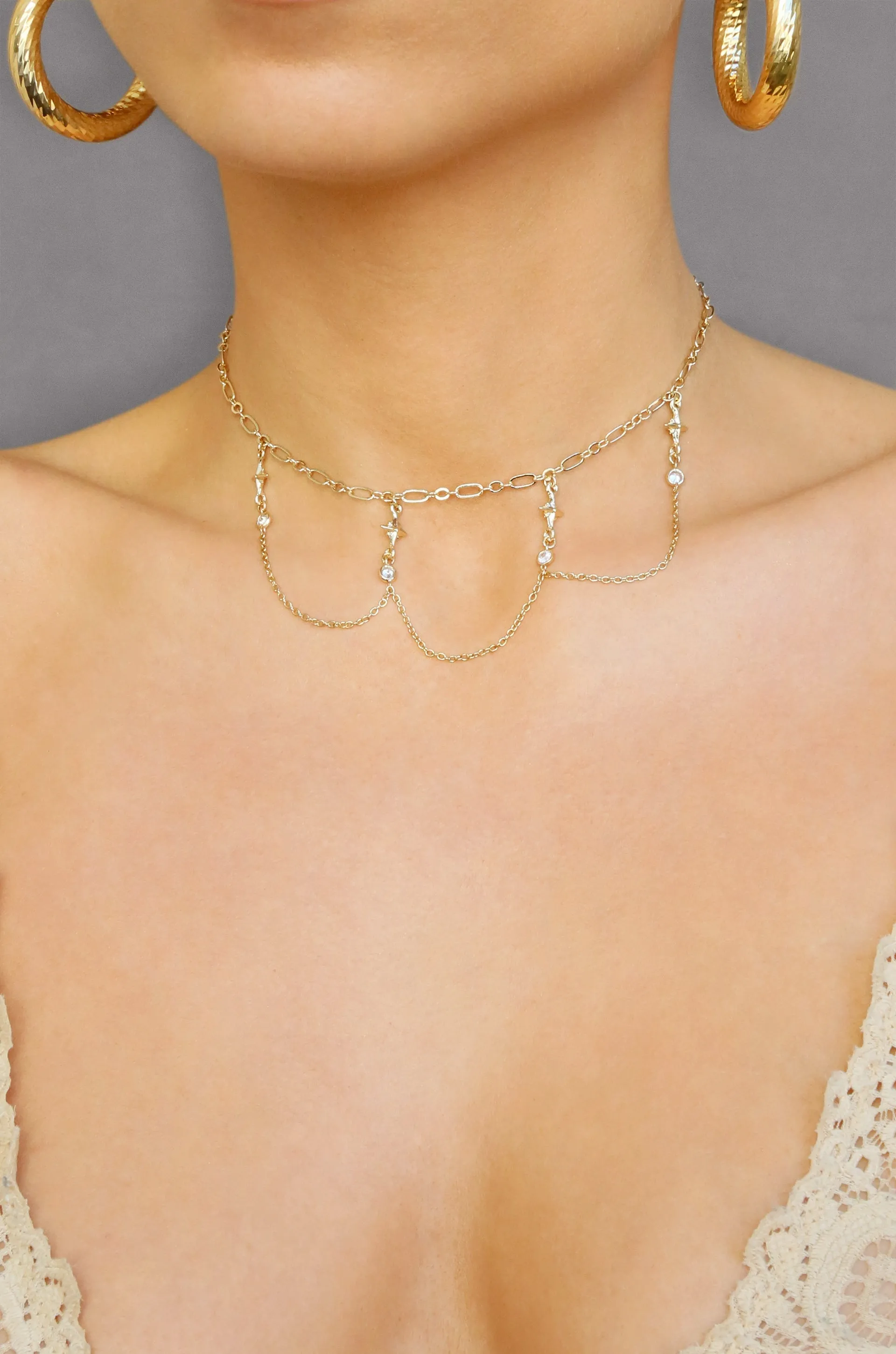 Buried Treasure 18k Gold Plated Choker