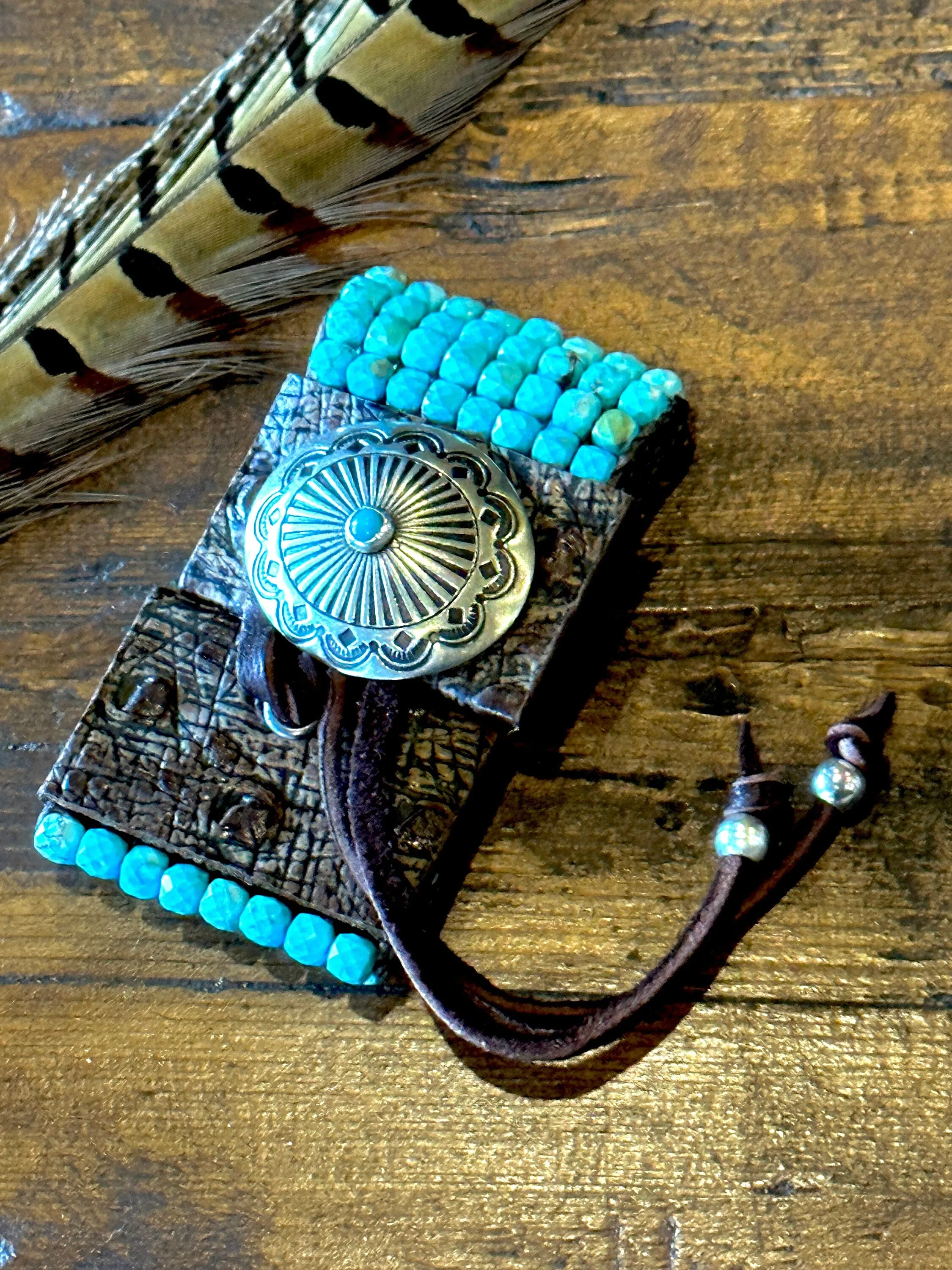 Busted Bronc Turquoise Cuff Bracelet