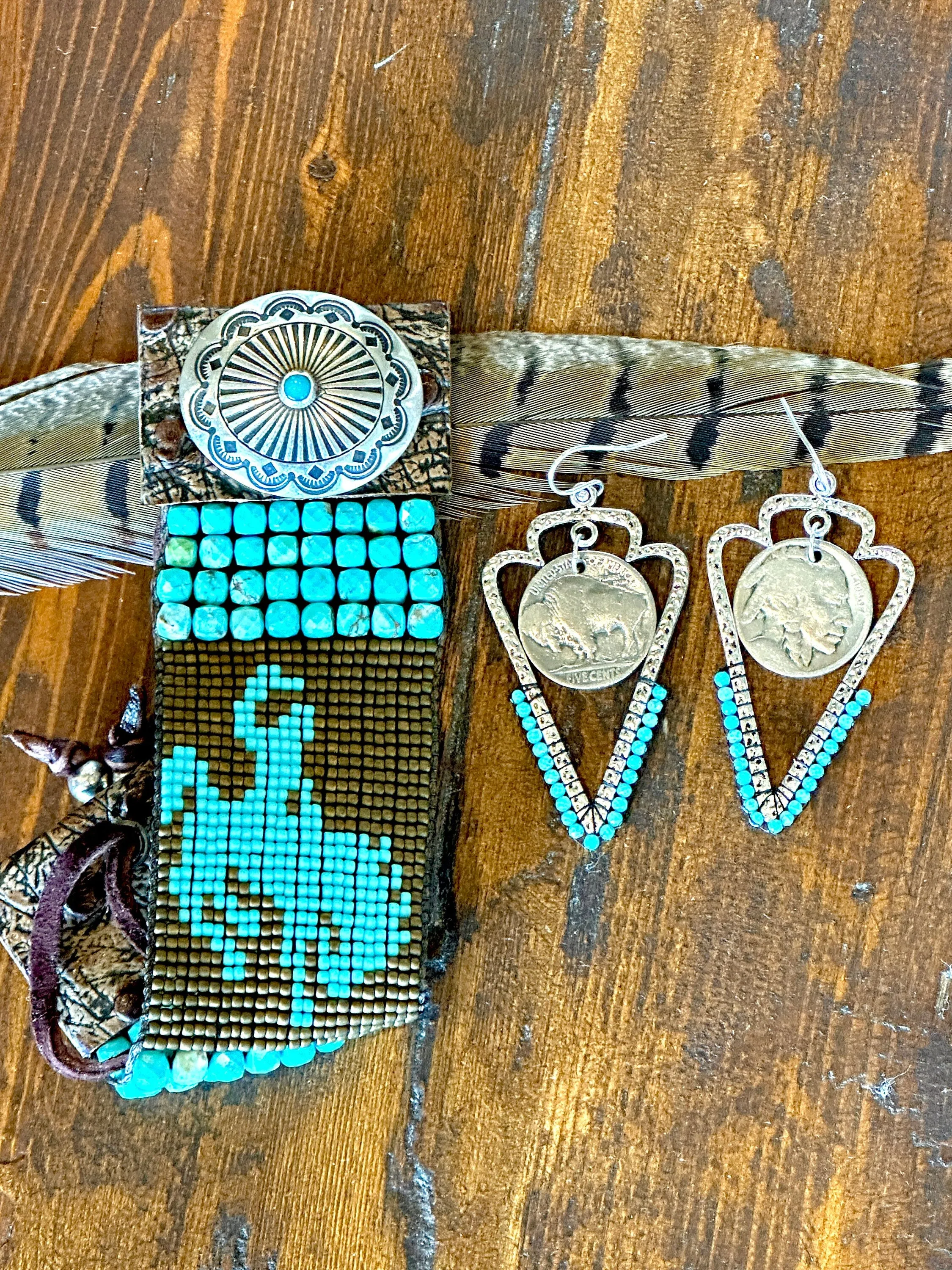 Busted Bronc Turquoise Cuff Bracelet