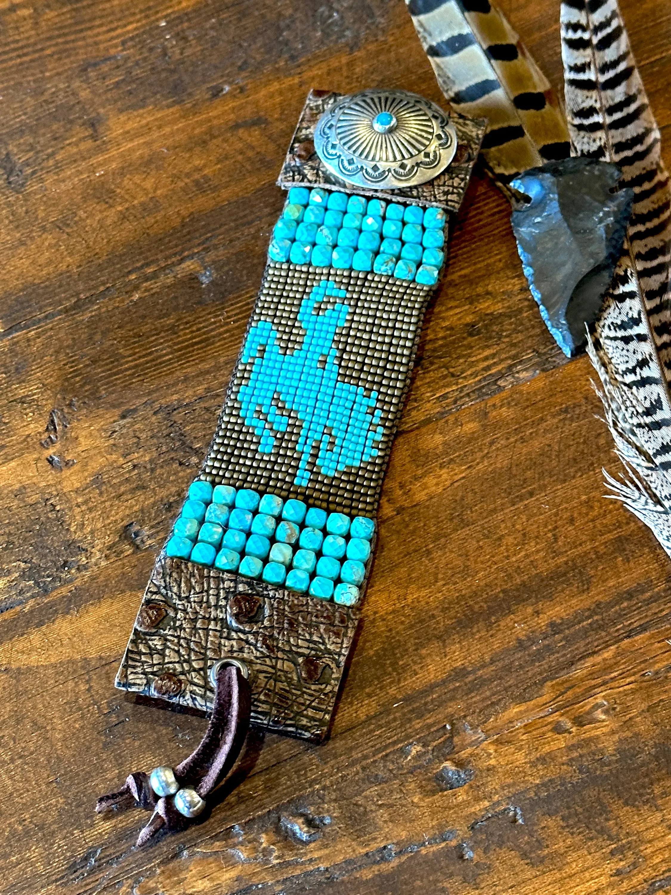 Busted Bronc Turquoise Cuff Bracelet