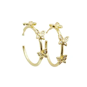 Butterfly Hoop Earrings