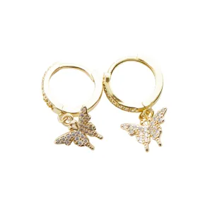 Butterfly Huggie Earrings