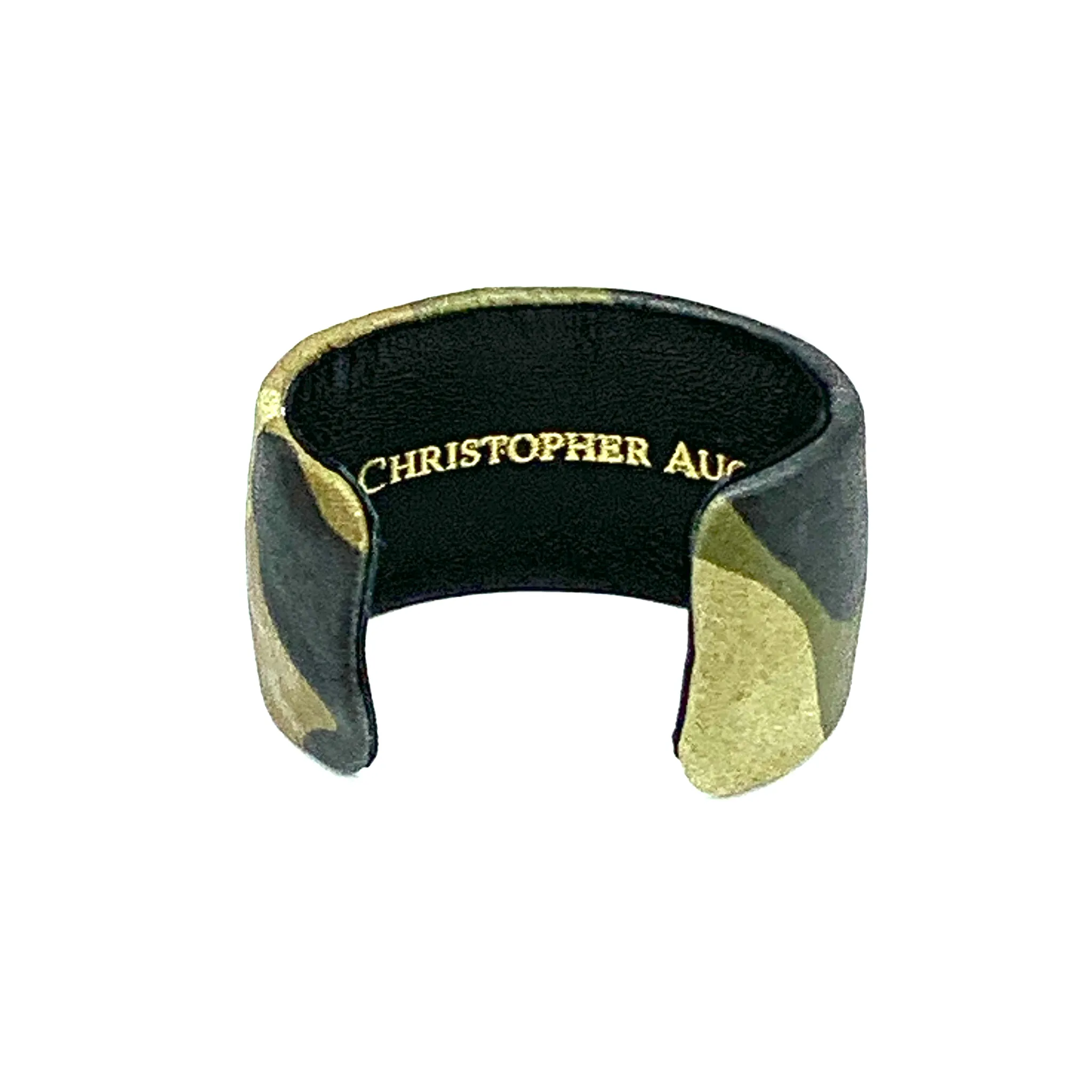 CA Amazon Green Leather Camouflage Cuff