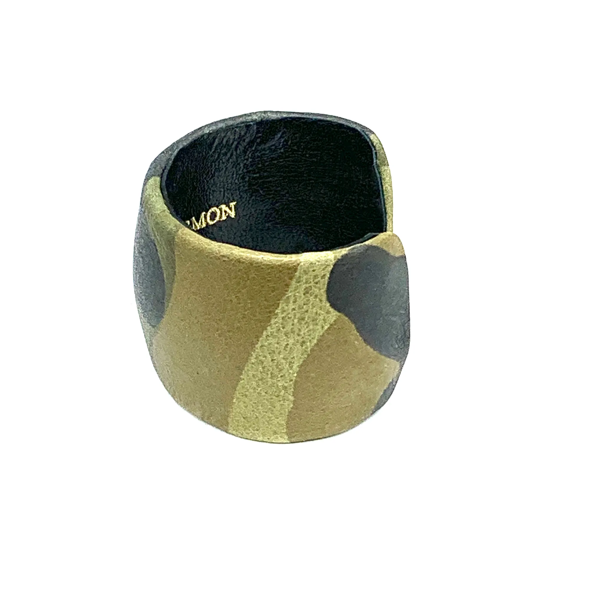 CA Amazon Green Leather Camouflage Cuff