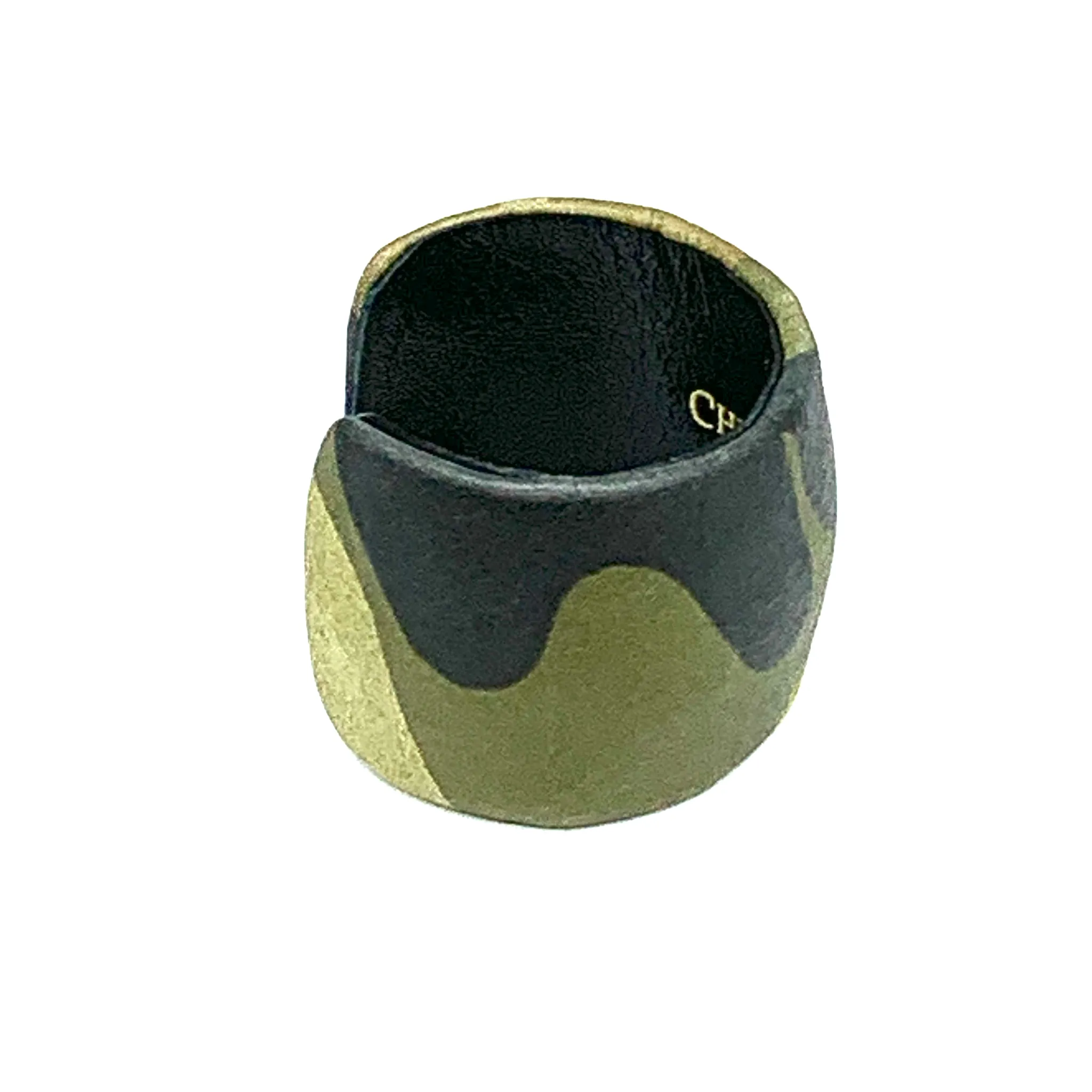 CA Amazon Green Leather Camouflage Cuff