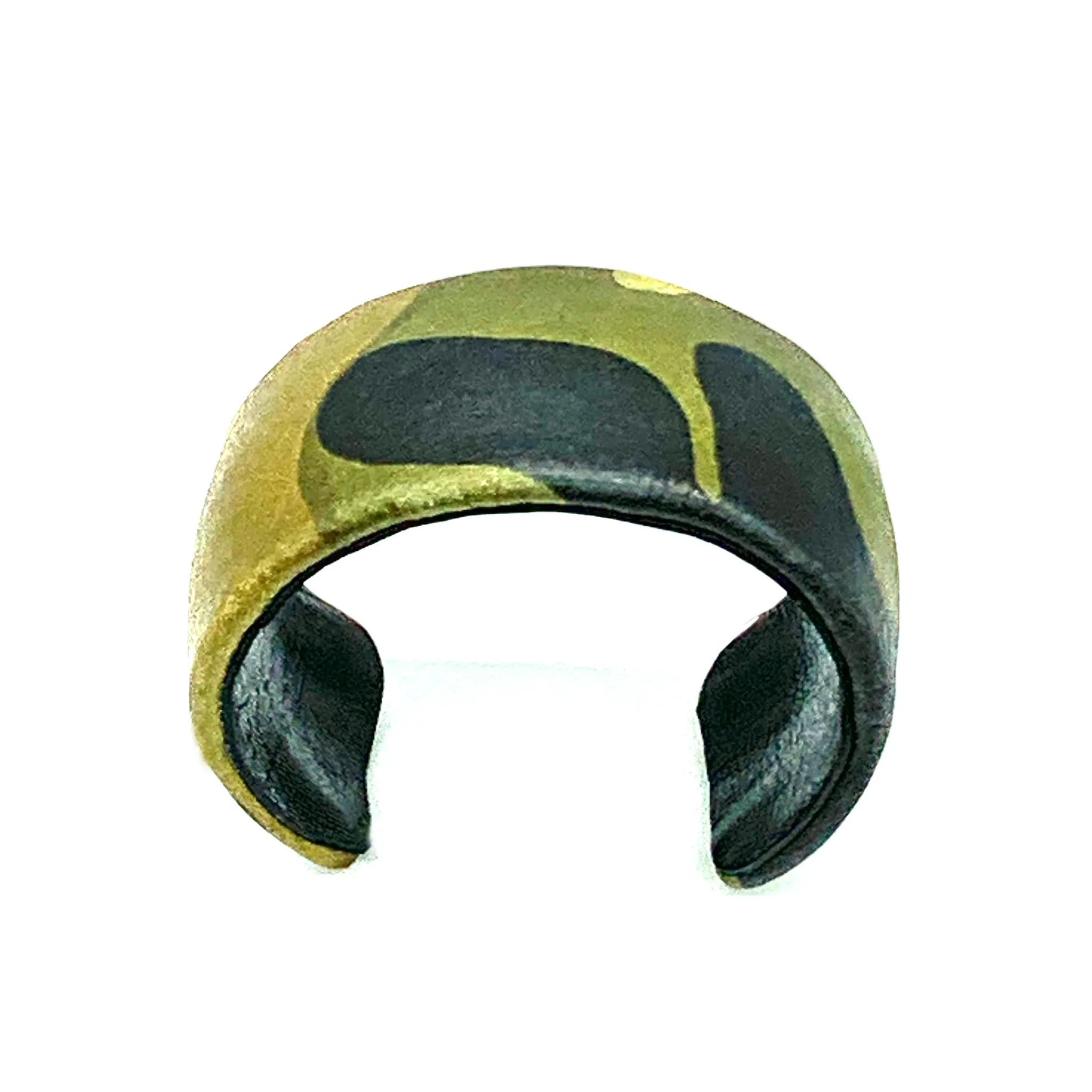 CA Amazon Green Leather Camouflage Cuff