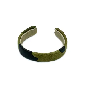 CA Christopher Augmon Green Camouflage Leather ½” Cuff