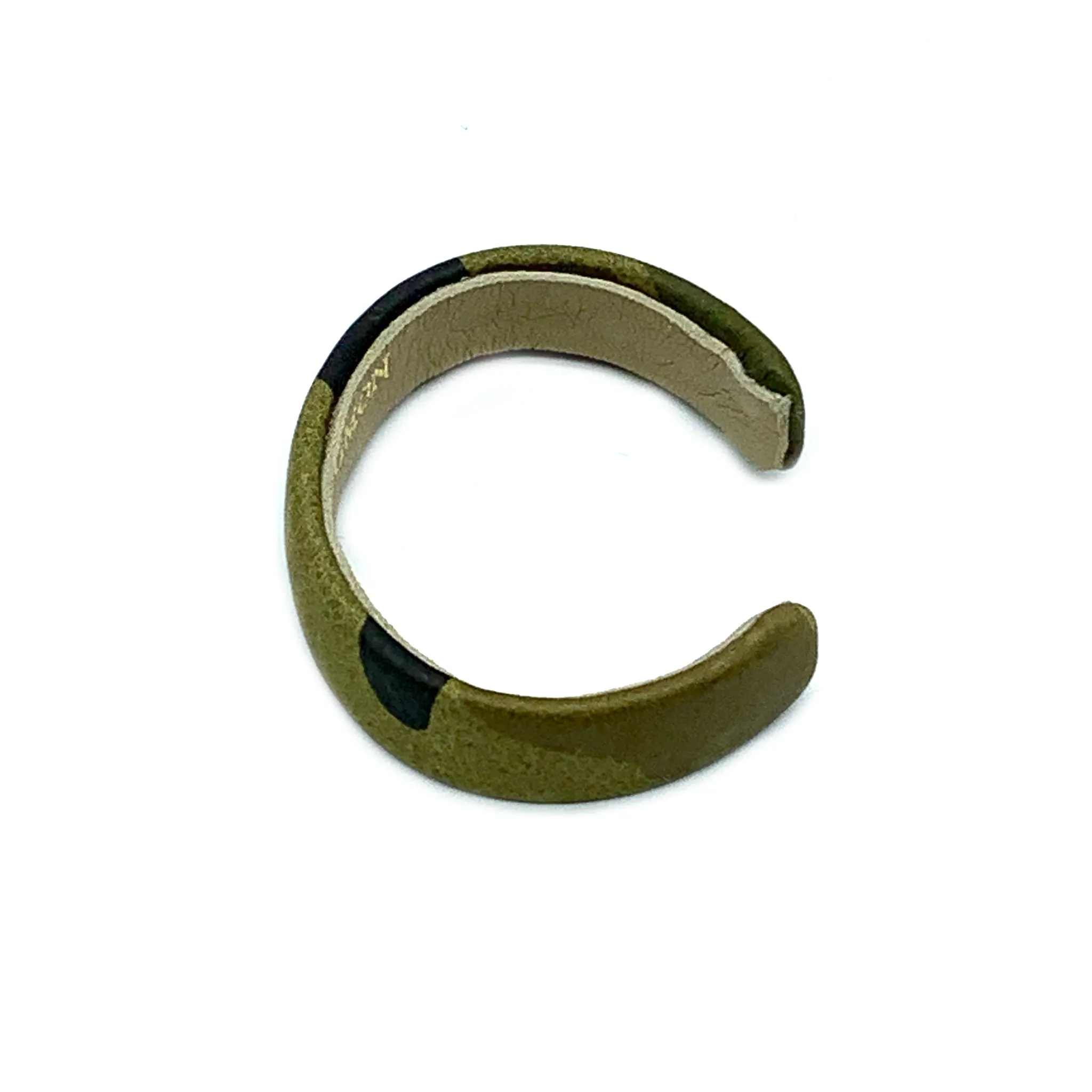CA Christopher Augmon Green Camouflage Leather ½” Cuff