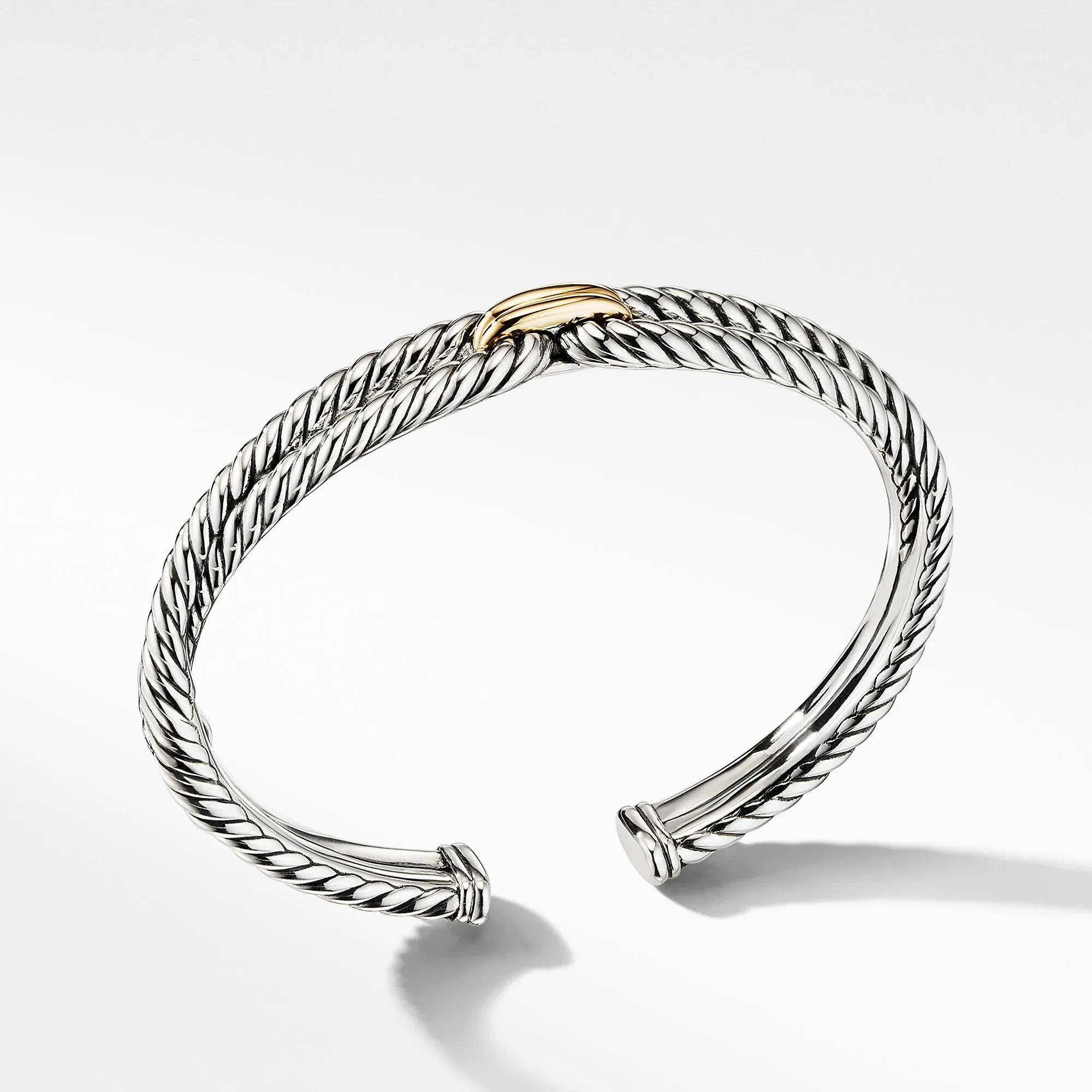 Cable Loop Bracelet with 18K Gold, Size Small