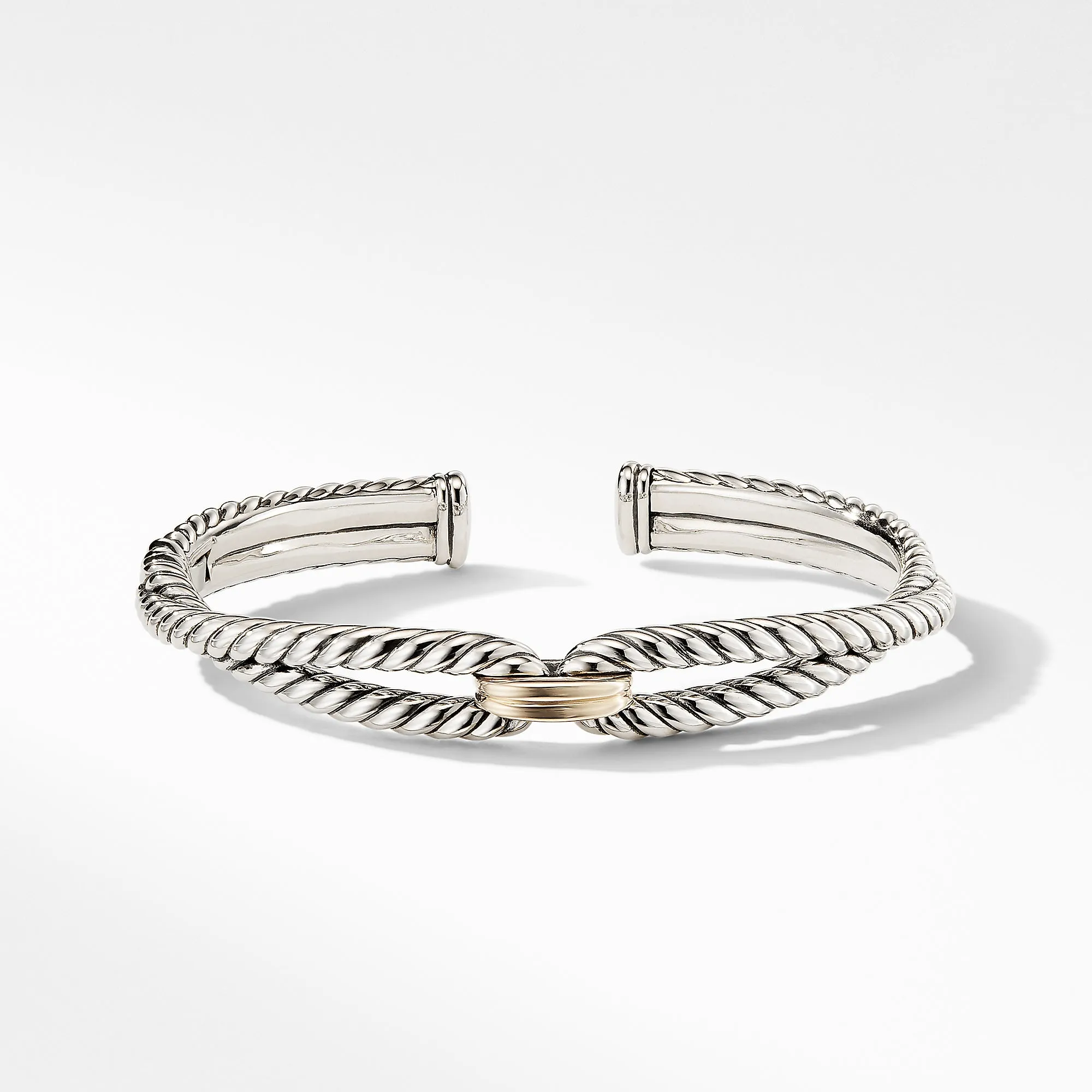 Cable Loop Bracelet with 18K Gold, Size Small