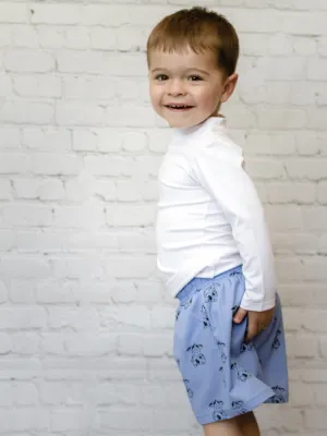 calvin cow swim trunks & rashguard set