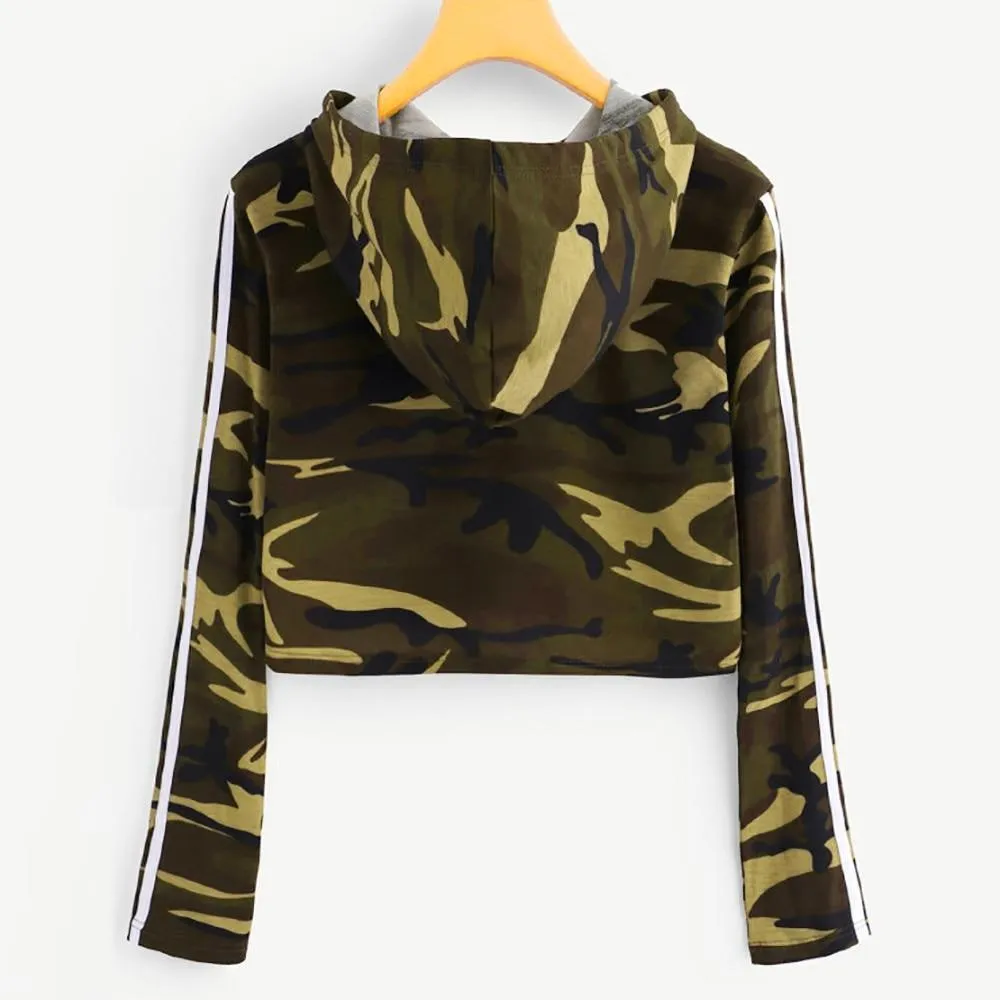 Camouflage Crop Hoodie