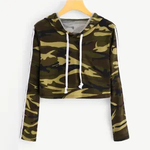 Camouflage Crop Hoodie