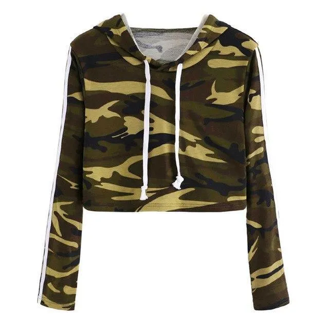 Camouflage Crop Hoodie