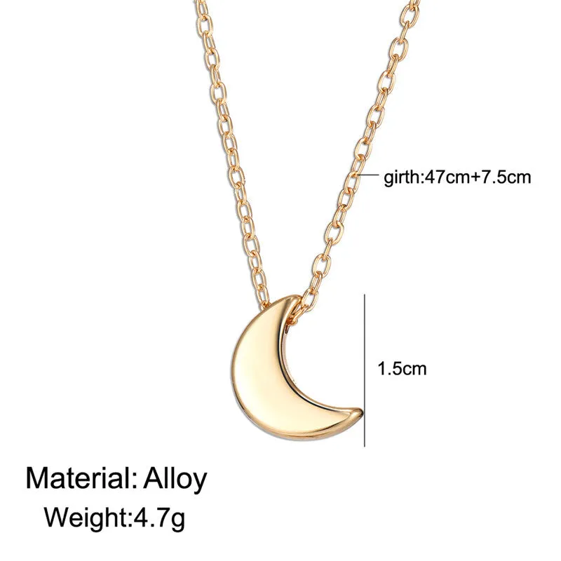 Carissa Boho Moon Choker Pendant Necklace