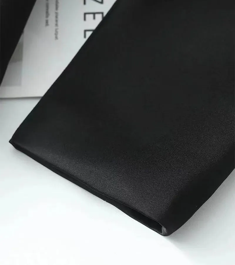 Casual British Mid Length Black Suit