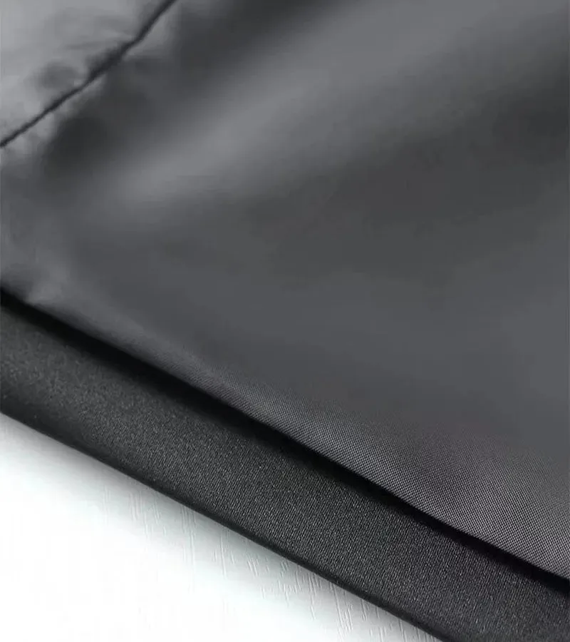 Casual British Mid Length Black Suit