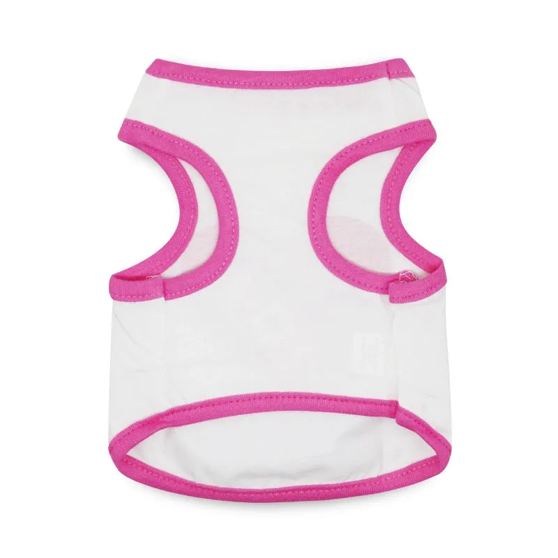 Casual Cotton Letter Pet Clothing
